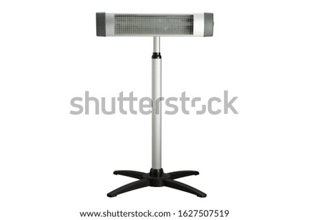 Electric heater on white background