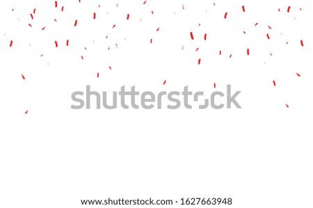 Confetti, red paper falling using for celebration decorate background, sale and promotion seasonal holiday vector