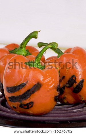 picture of the roasting peppers