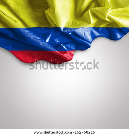 Waving flag of Colombia, Central America