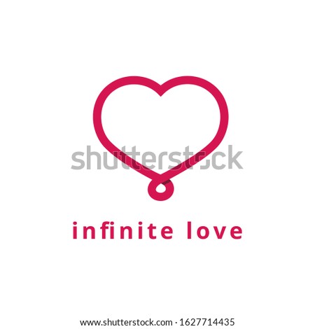 infinite love symbol, logo for vallentine