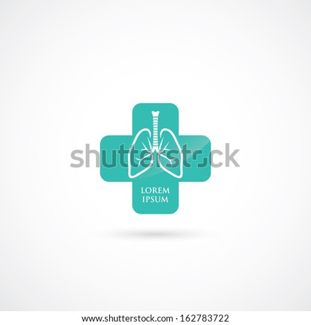 Human lungs medical symbol - vector illustration