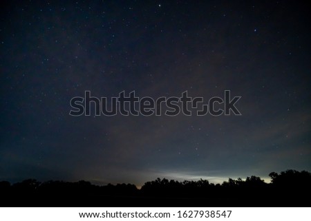 Wide Angle View of Bright Stars on the Skies of Texas Hill Country