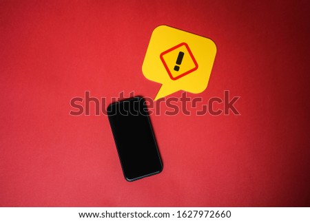Exclamation mark, warning and safety concept