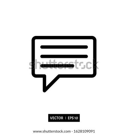 message icon vector, illustration logo template for many purpose. Isolated on white background.