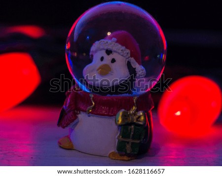 Small penguin ornament at Christmas