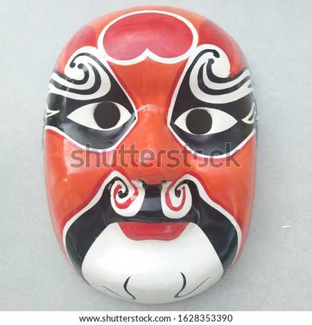 Close up Chinese Peking opera mask.