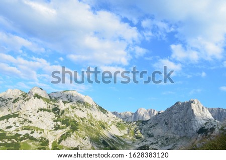 Beautiful Durmitor Mountain and views of the Black Lake at the foot