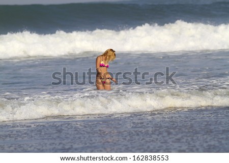 young girl at the beach