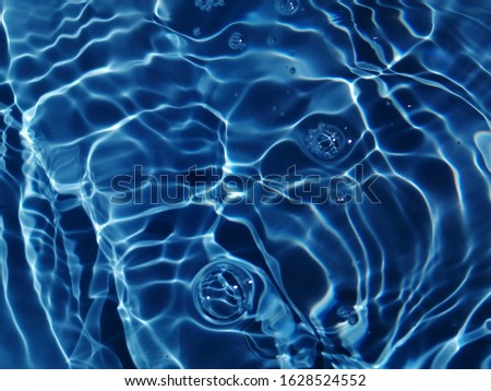 Abstract​ of surface​ blue​ water​ texture​ for​ background​