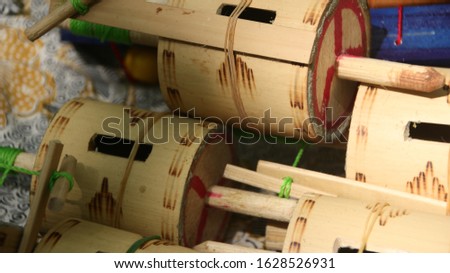 Traditional Indonesian children's toys made of wood