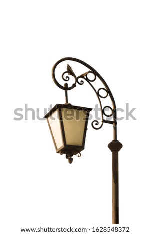 Street light, Lantern, isolated white background, Cutout, single photo