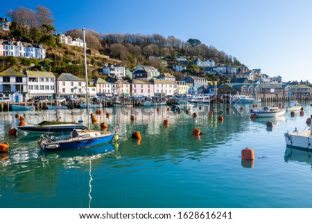 The  picturesque coastal town of Looe Cornwall England UK Europe Royalty-Free Stock Photo #1628616241