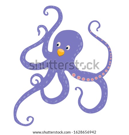 octopus vector illustration isolated on white background