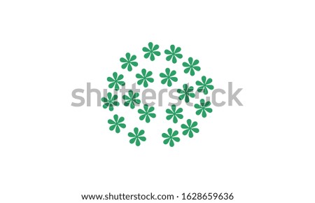 Set Vector Royalty Logo Design Inspiration Green Leaf Icons