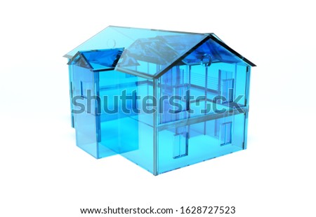 3d illustration. house isolated on background