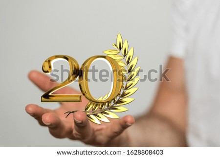 Template 3d  Years Anniversary Illustration
