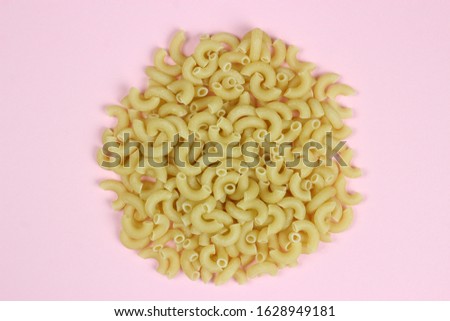 Pasta close-up, macro. food product raw.