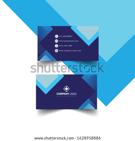 Corporate professional business card design Modern creative,colorful and clean business card template design. Flat style vector illustration artwork rectangle size.