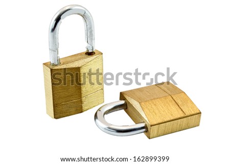 Two master key for protect or security on white background