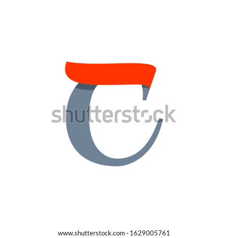 Fast speed C serif letter logo. Vector classic typeface for delivery labels, sport headlines, race posters,  cards etc.