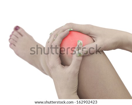 Pain in a woman knee