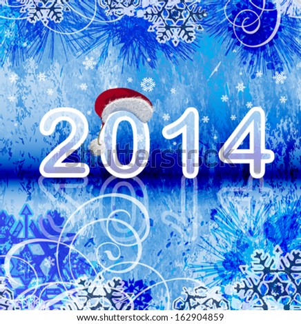 2014 - New year background. This illustration is an EPS10 file and contains several transparencies blend which its easily editable in separate layers. Vector illustration scale to any size.