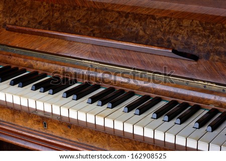 old piano keys