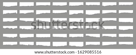 Torn paper. Tear paper. Piece of paper. Torn tetra. The wind. Illustration in a flat style on a light background. Royalty-Free Stock Photo #1629085516