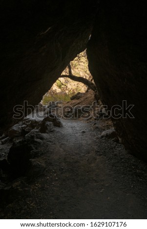 Dark Cave at Pinnacles National Park in California