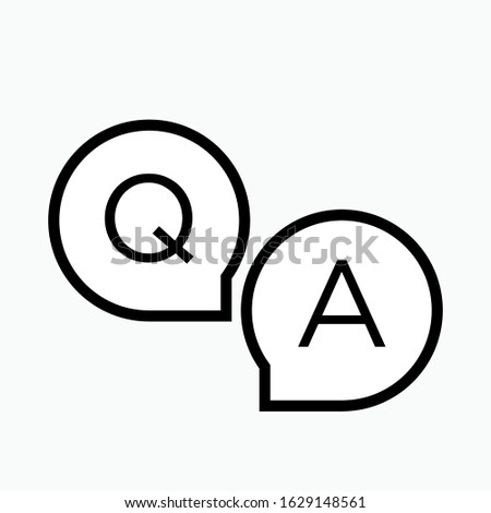 QA Icon. Conversation Sign. Question and Answer Sign  Trendy Symbol - Vector.