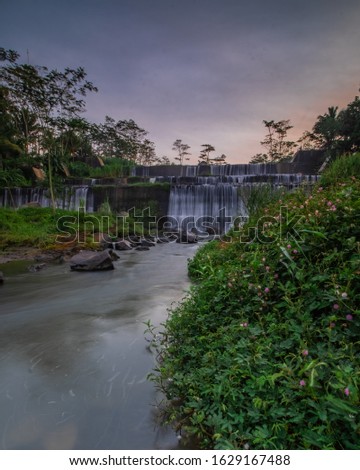 Grojogan Watu Purbo is a multi-storey river dam and is one of the tourist destinations located in Sleman, Yogyakarta. Photo taken on January 29, 2020