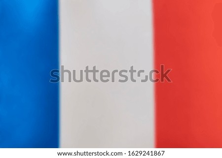 France flag blurred. Texture or background. Copy space