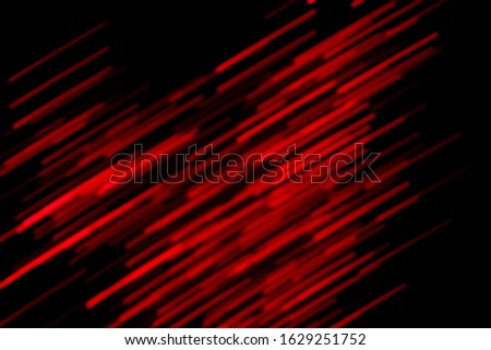 Futuristic blurred lights holiday monochrome background in saturated red and black, perfect for Christmas, New Year, Valentine, party, technology drop. Horizontal, soft focus