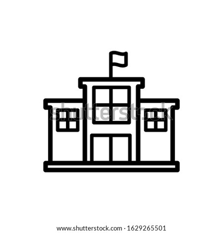 school building icon design vector template
