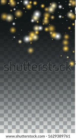 Glamour Light Spots Confetti Design for Banner, Poster, Template, Card, Web, Advertisement, Party or Disco Print. Luxury Night Digital Illustration. 