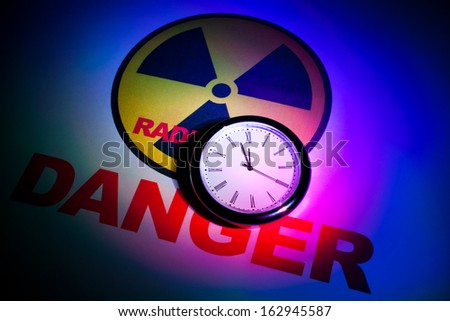 Radiation hazard sign for background
