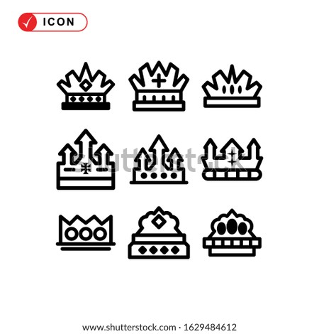 crown icon or logo isolated sign symbol vector illustration - Collection of high quality black style vector icons
