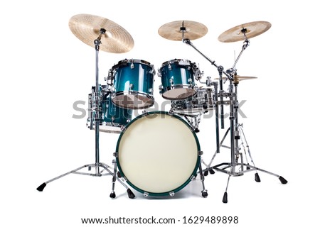 Set of drums  isolated on white background Royalty-Free Stock Photo #1629489898