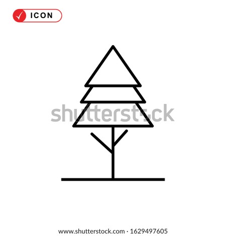 pine tree icon or logo isolated sign symbol vector illustration - high quality black style vector icons
