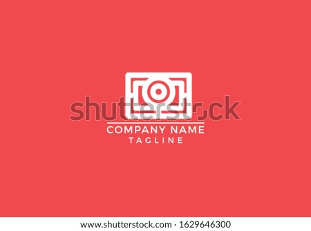 Camera photography logo initial based icon graphic design in vector editable file.