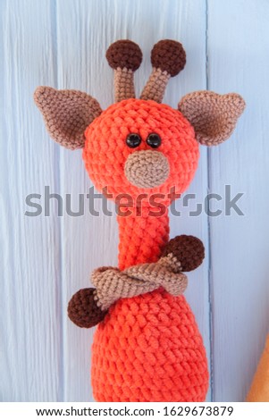 Crocheted beautiful soft toy for baby