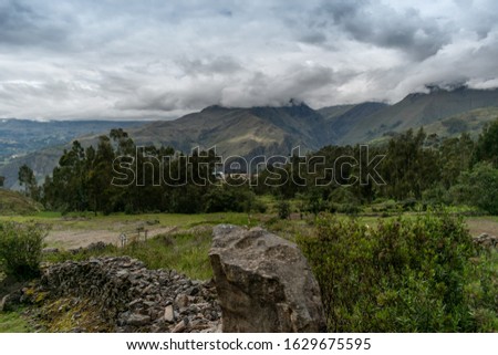 Panoramic photo of a village in the mountains