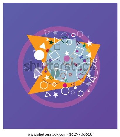 abstract color geometric decoration poster