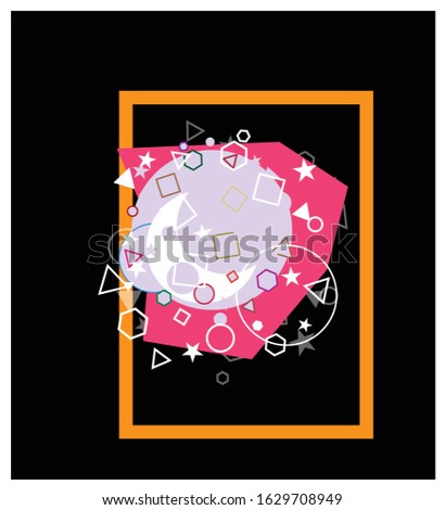 abstract colorful geometric decoration poster