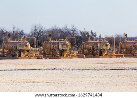 Working pump jacks and oil field equipment in central Texas