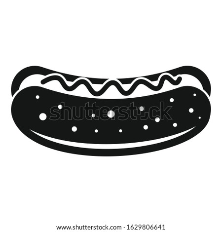 Hot dog icon. Simple illustration of hot dog vector icon for web design isolated on white background