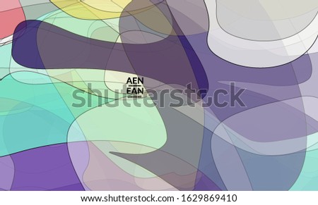 Vector pastel colored transparent overlapping shapes creating vector mixture of acrylic paint or watercolor effect. Nature earth design template. Abstract watercolor art. Artistic organic painting.