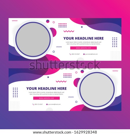 Vector abstract geometric banner template