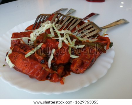 pic of red hot China dish paneer chilli 